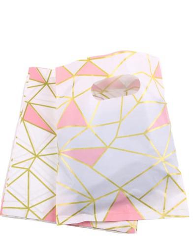 100pcs Geometric Print Shopping Bag