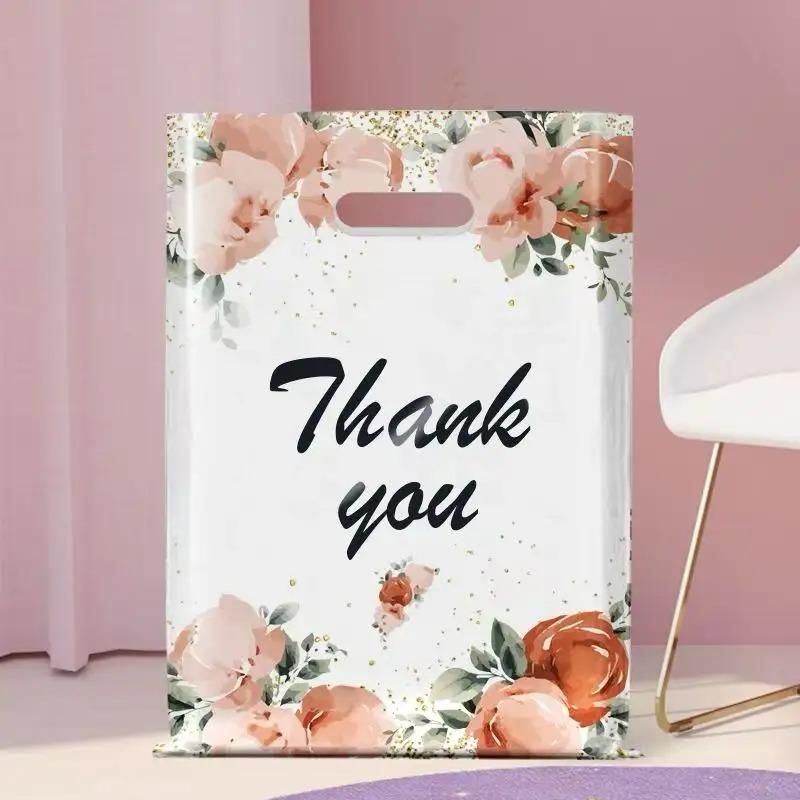 50pcs Plastic Thank You Bags