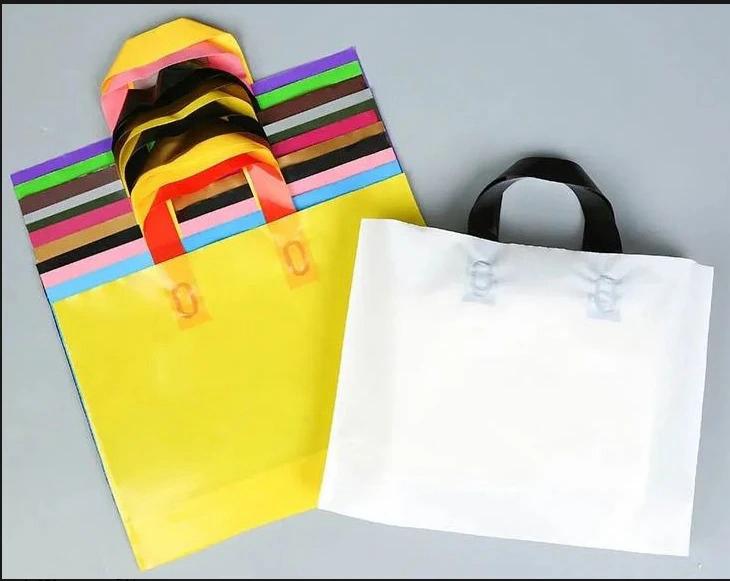 50pcs Coloured Plastic Shopping Bag