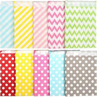 50pcs Patterned Paper Bags